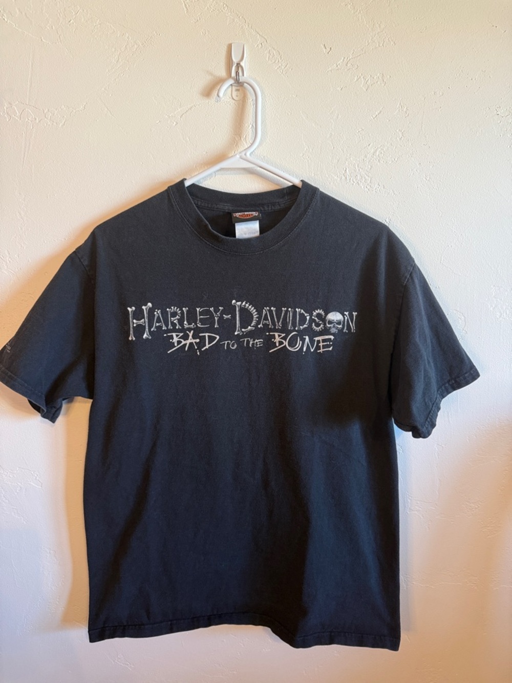 Harley-Davidson Black Graphic 'Bad to the Bone' Short Sleeve Tee